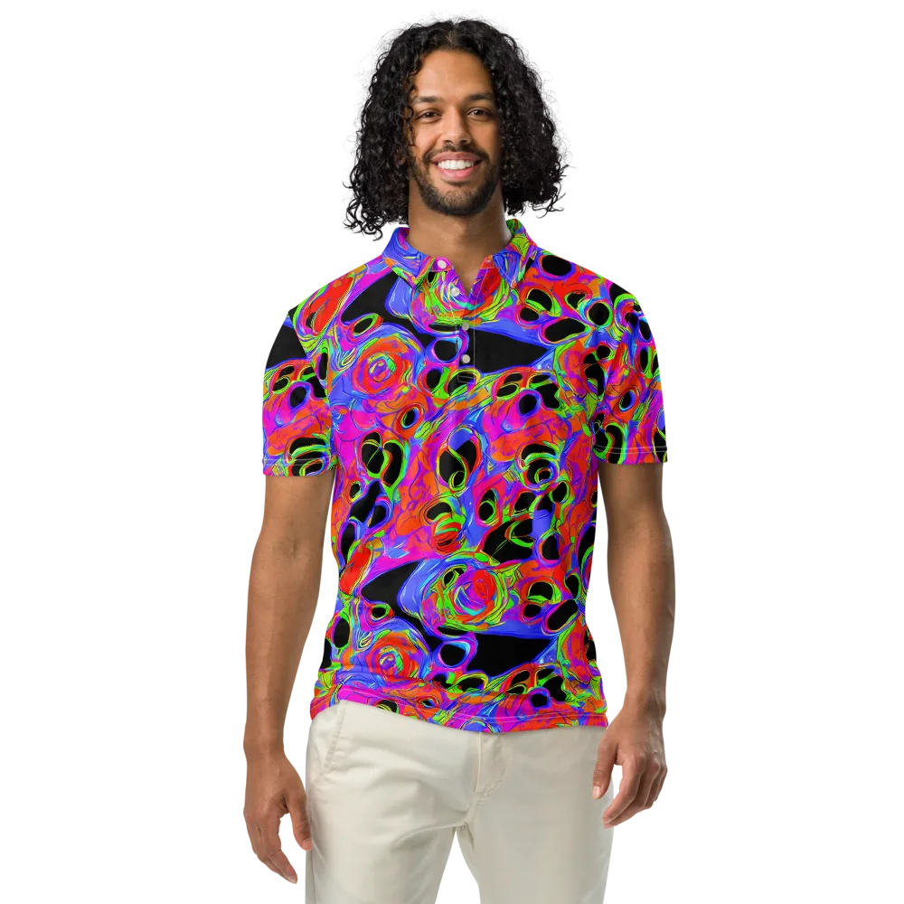 Luminous Abyss on Men's Slim Fit Polo Shirt — Front