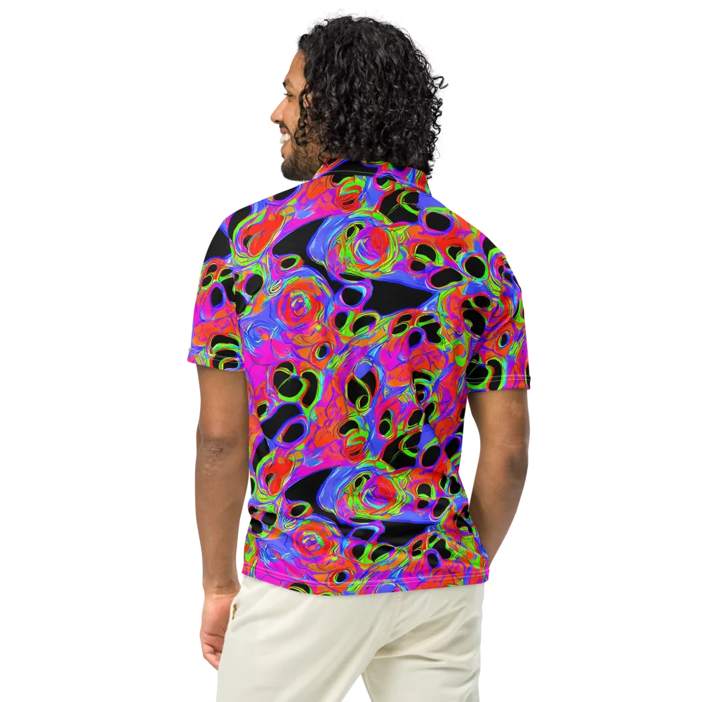 Luminous Abyss on Men's Slim Fit Polo Shirt — Back
