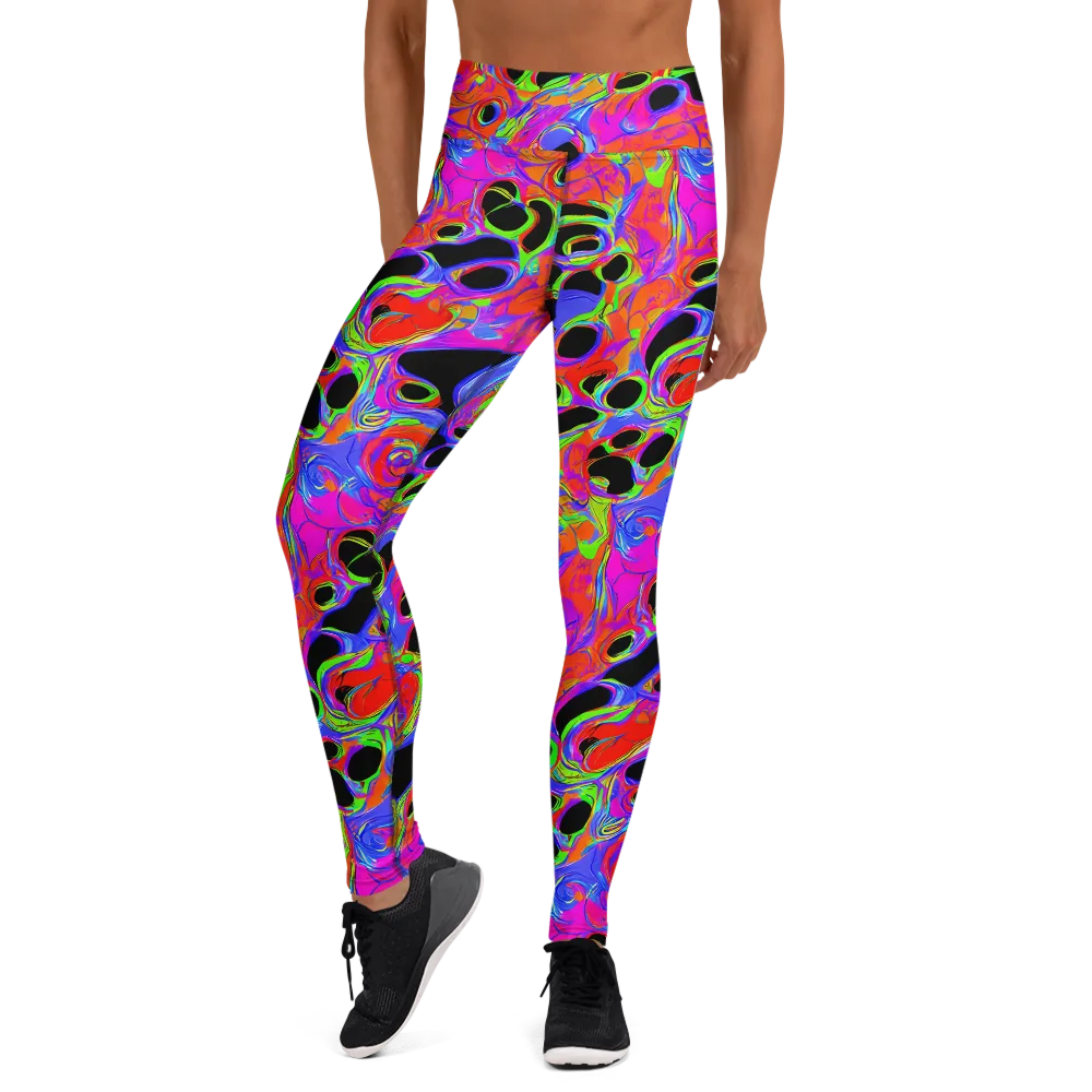 Luminous Abyss on Yoga Leggings — Front
