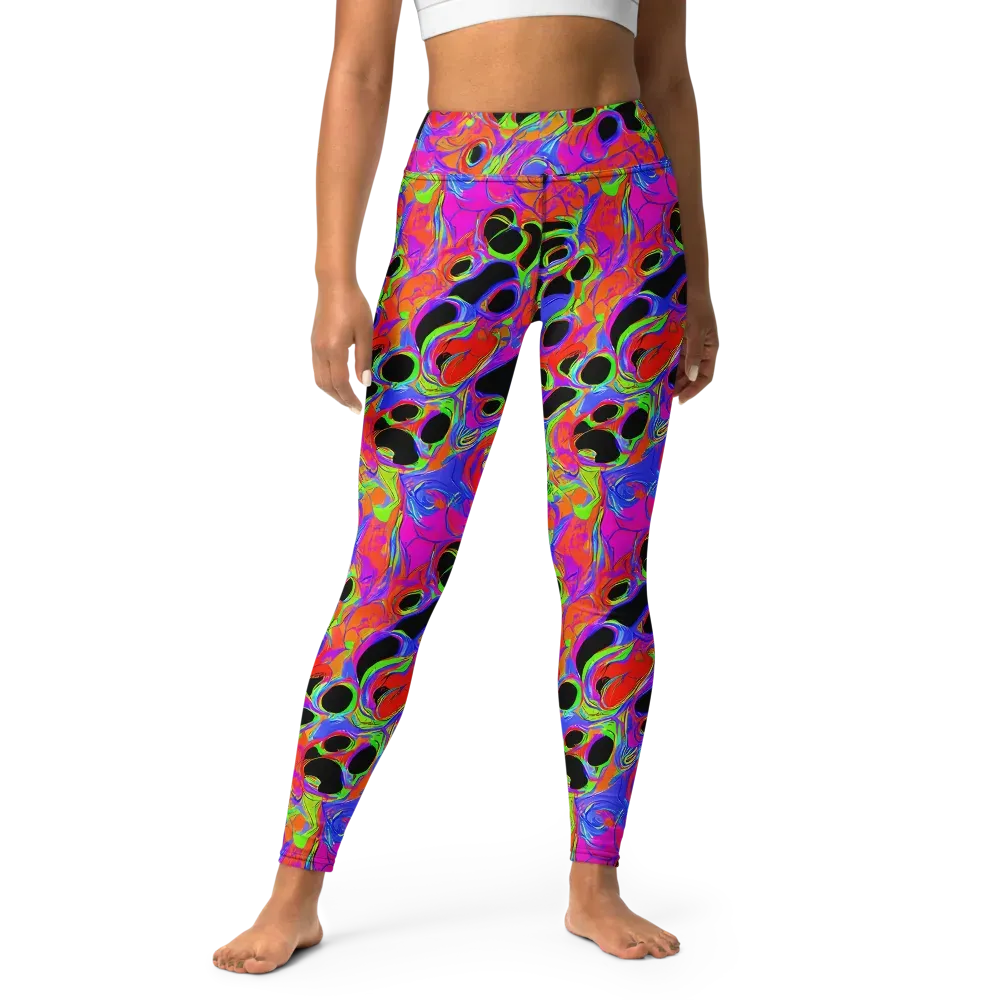 Luminous Abyss on Yoga Leggings — Front