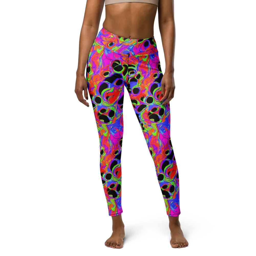 Luminous Abyss on Yoga Leggings — Front