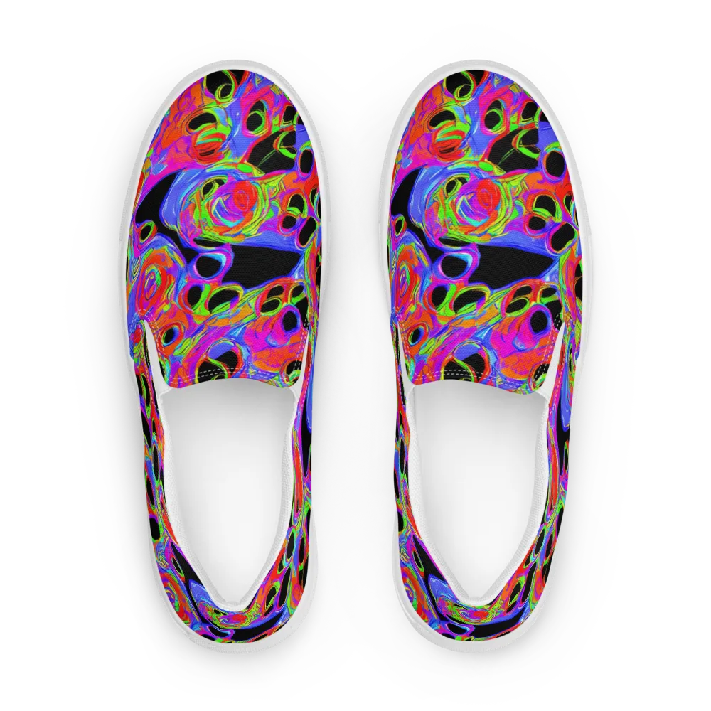 Luminous Abyss on Men's Slip-On Canvas Shoes — Front