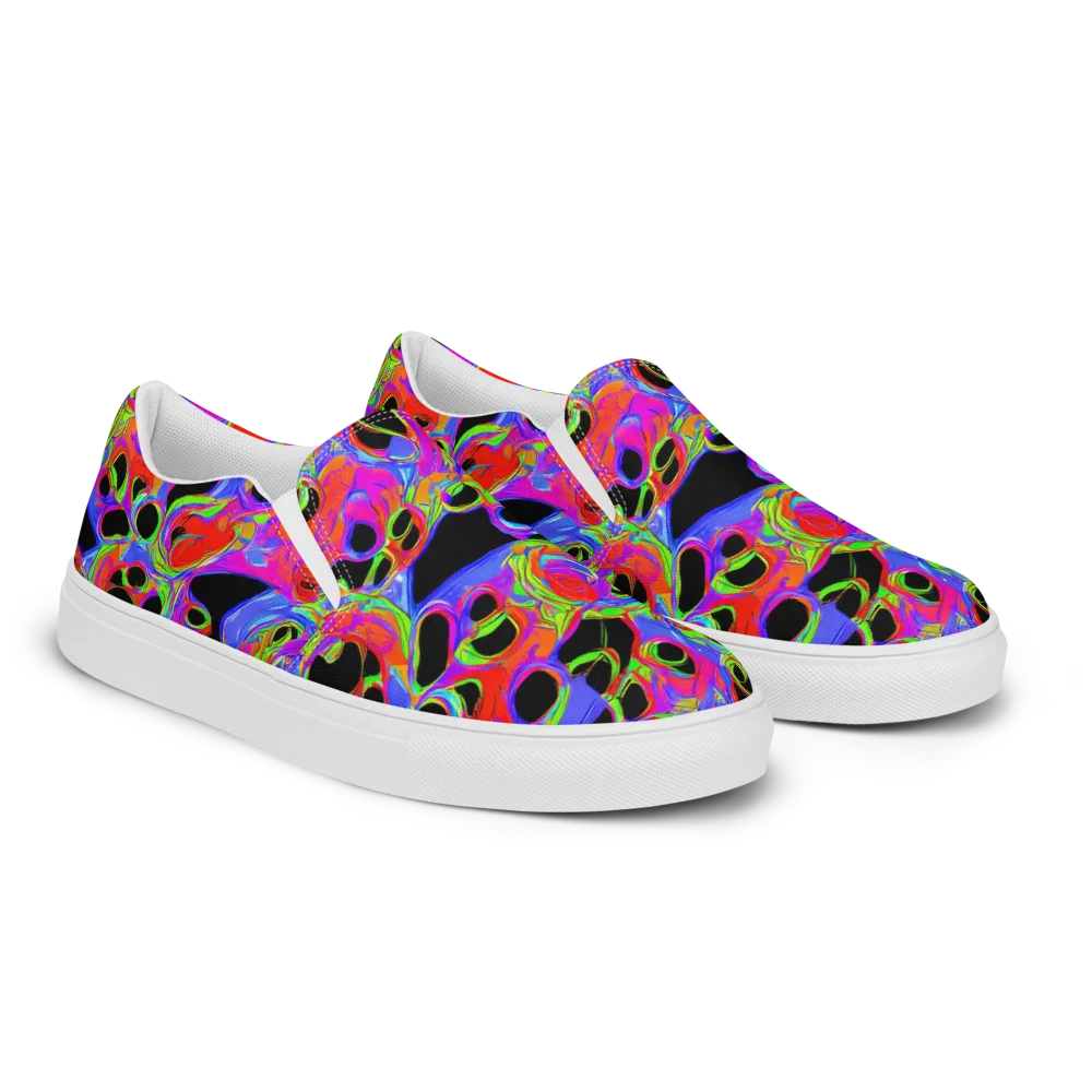 Luminous Abyss on Men's Slip-On Canvas Shoes — Right Front