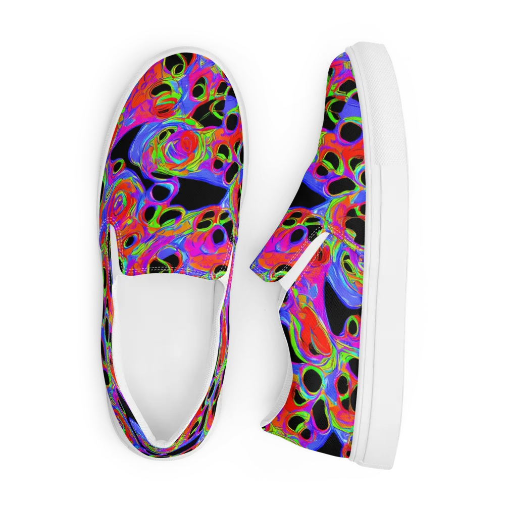 Luminous Abyss on Men's Slip-On Canvas Shoes — Front