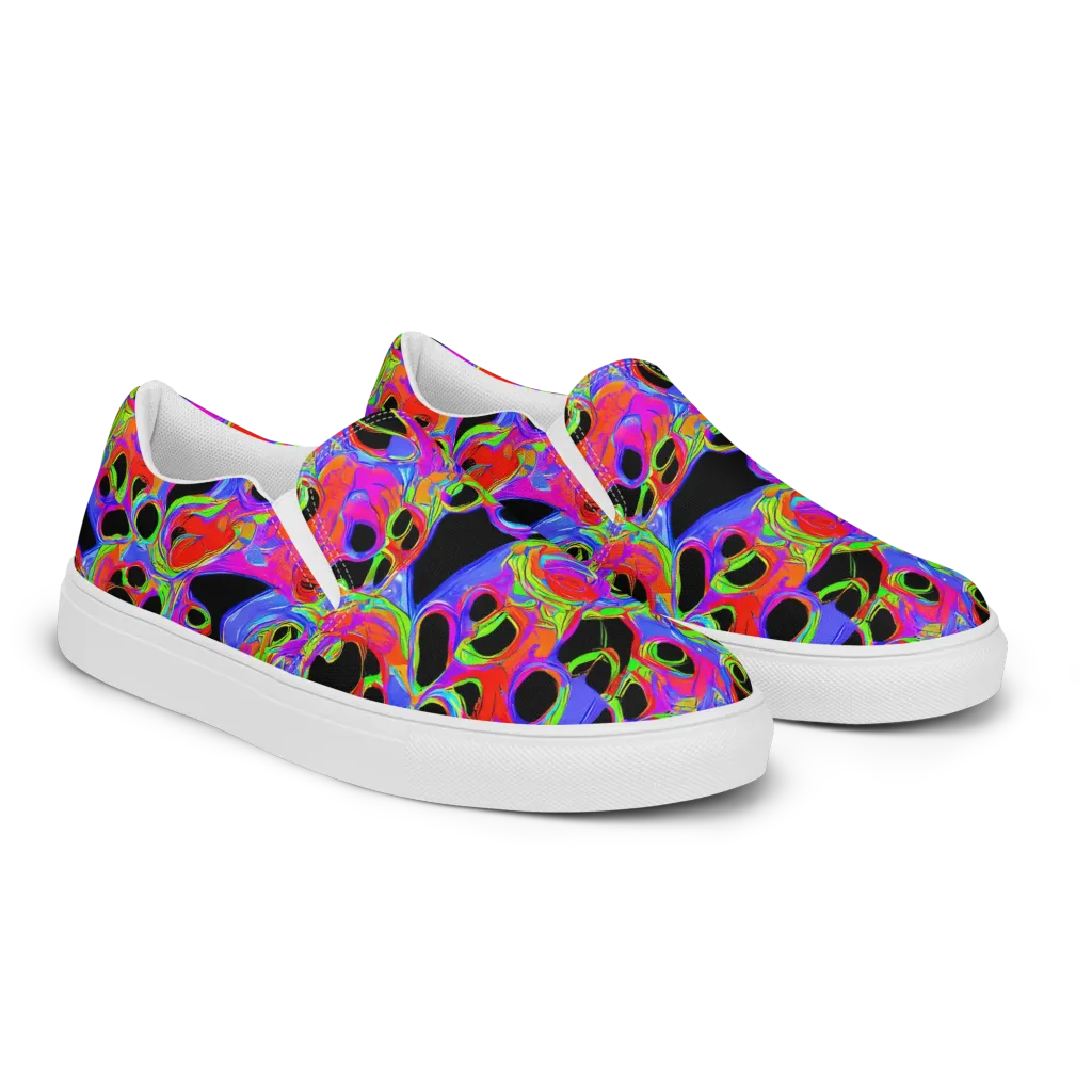 Luminous Abyss on Women's Slip-On Canvas Shoes — Right Front