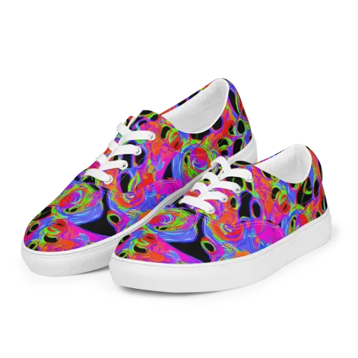 Luminous Abyss on a Men's Lace-Up Canvas Shoes