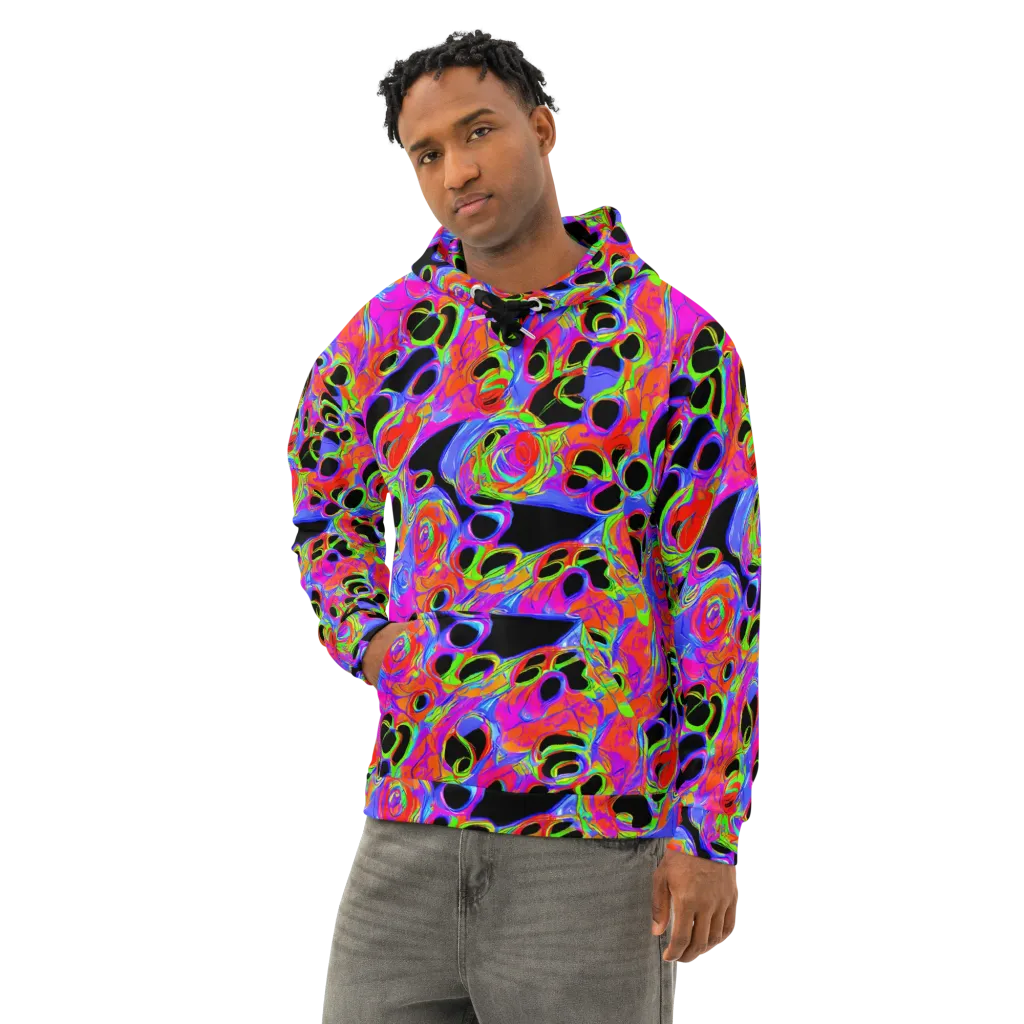 Luminous Abyss on Cotton Hoodie — Left Front