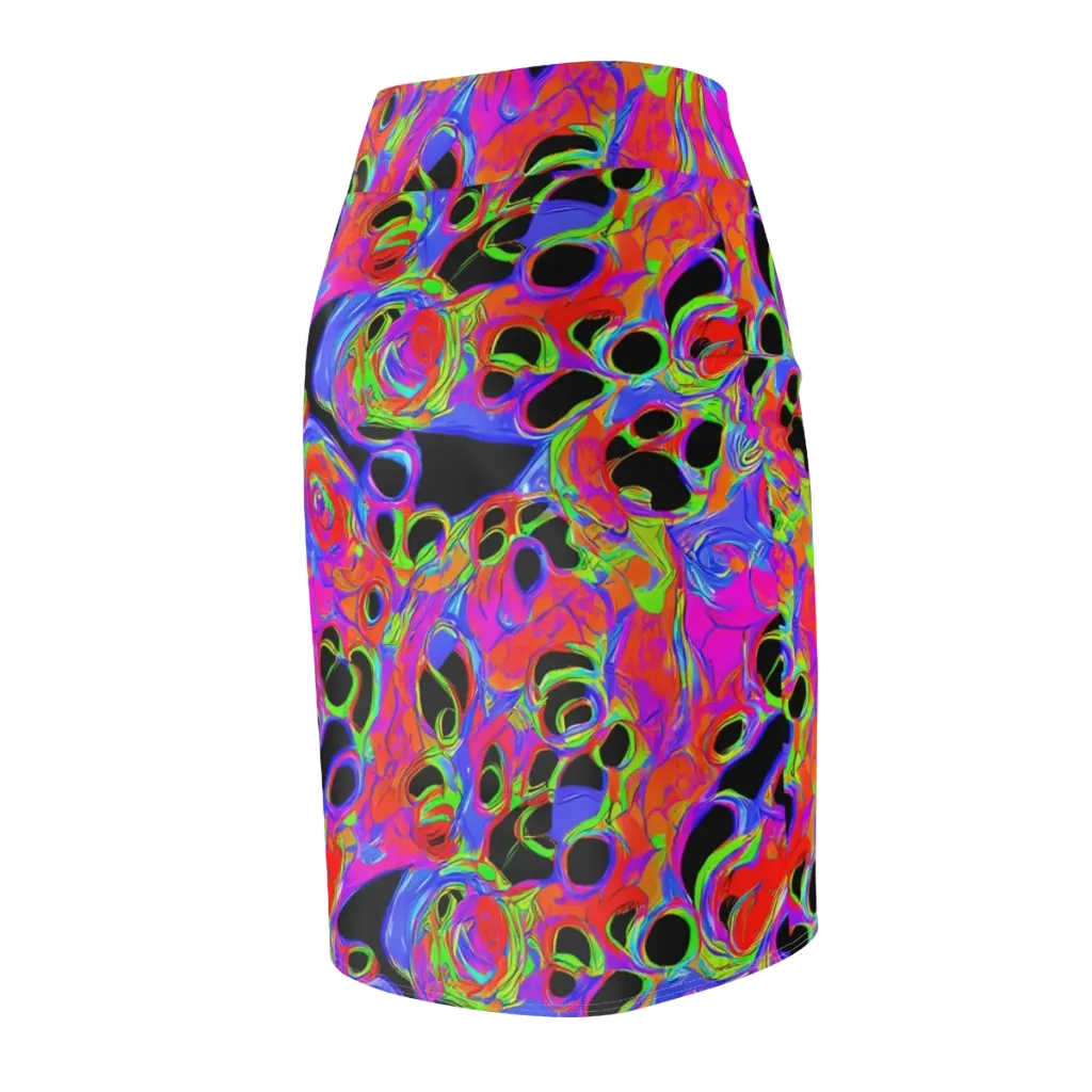 Luminous Abyss on Pencil Skirt — Back Side