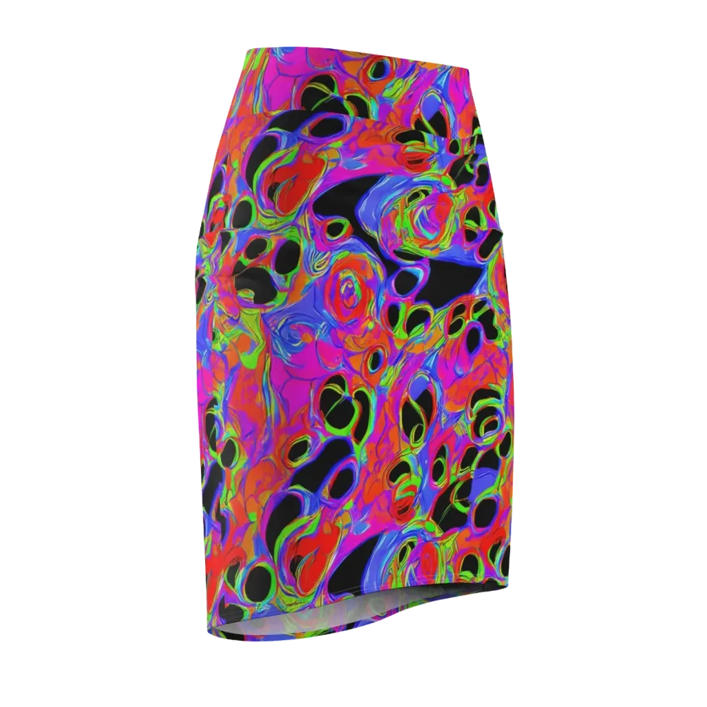 Luminous Abyss on Pencil Skirt — Front Side