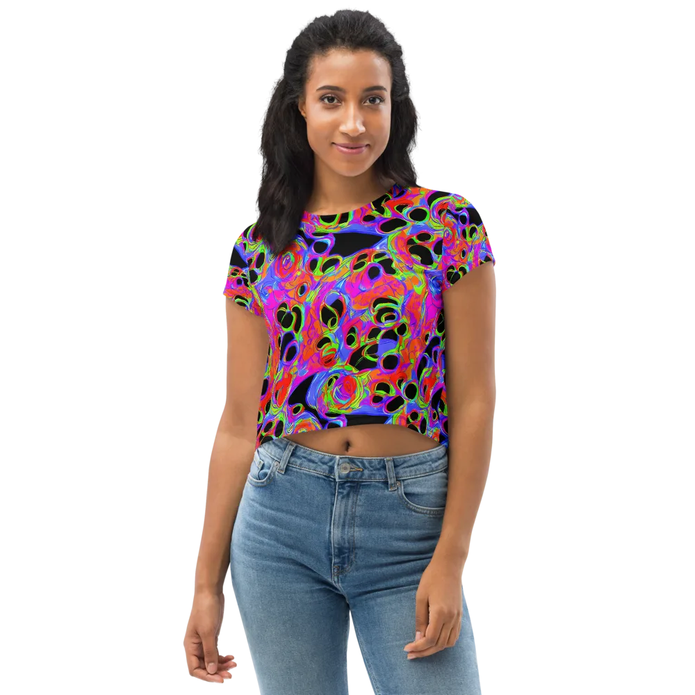 Luminous Abyss on Crop Tee — Front