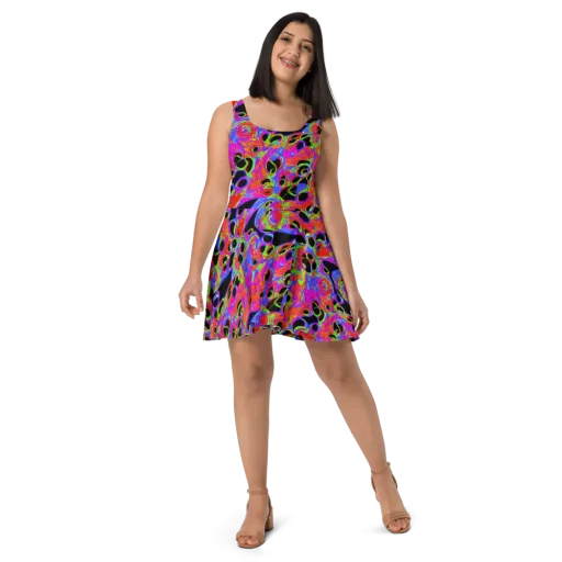 Luminous Abyss on a Skater Dress