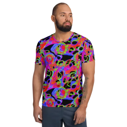 Luminous Abyss on a Men's Athletic T-Shirt
