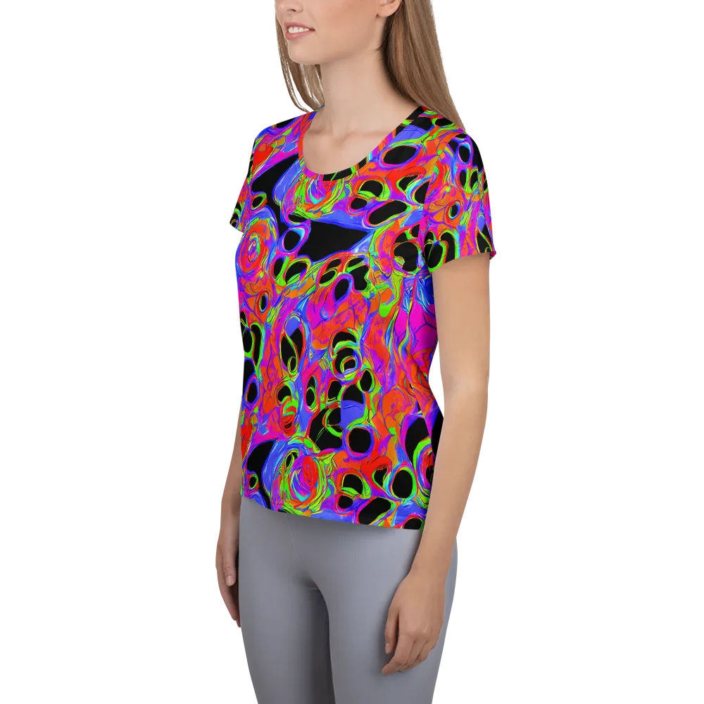 Luminous Abyss on Women's Athletic T-Shirt — Left