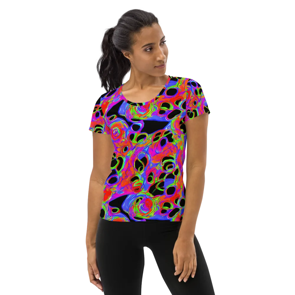 Luminous Abyss on Women's Athletic T-Shirt — Front