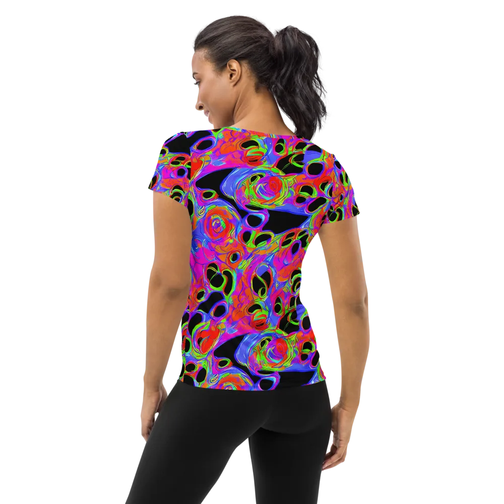 Luminous Abyss on Women's Athletic T-Shirt — Back