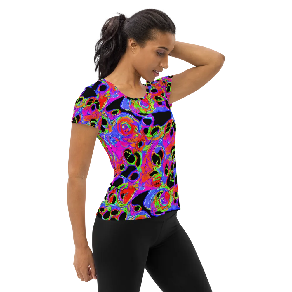Luminous Abyss on Women's Athletic T-Shirt — Right