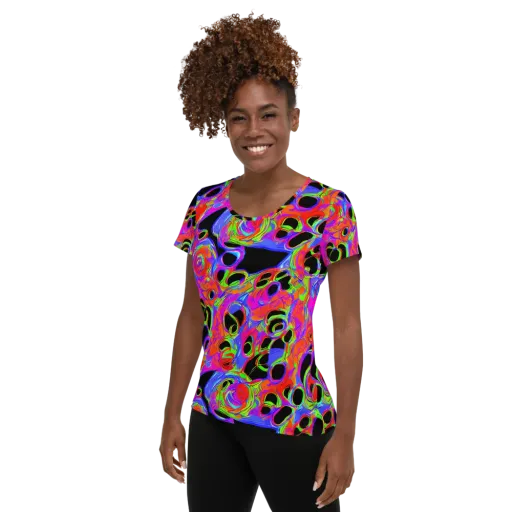 Luminous Abyss on a Women's Athletic T-Shirt