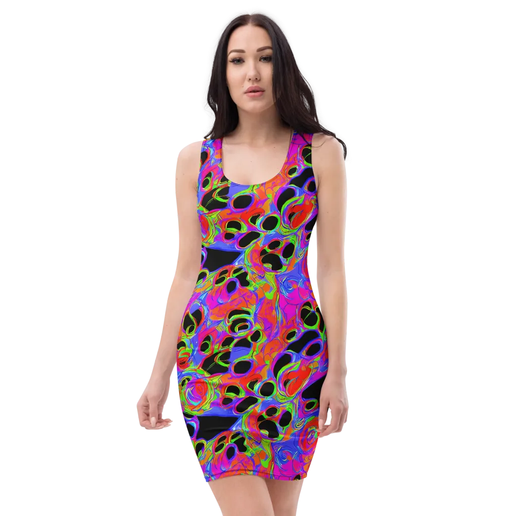 Luminous Abyss on Bodycon Dress — Front