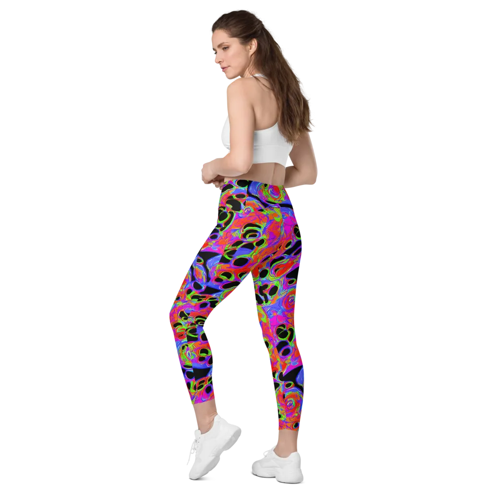 Luminous Abyss on Leggings with Pockets — Left Back