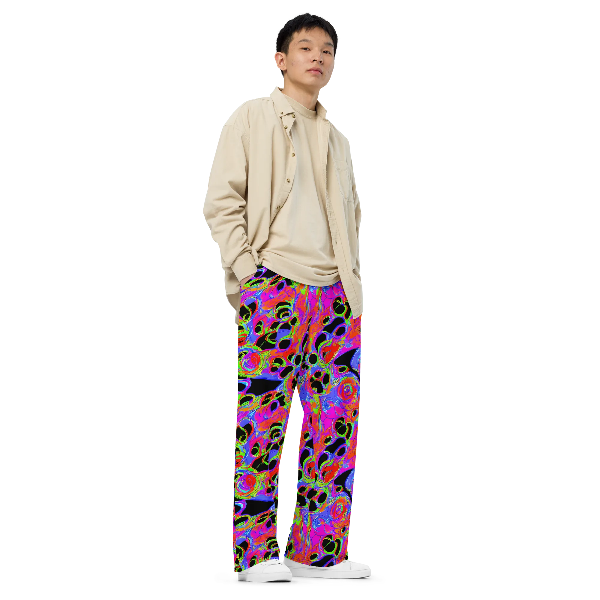 Luminous Abyss on Wide-Leg Pants — Right Front