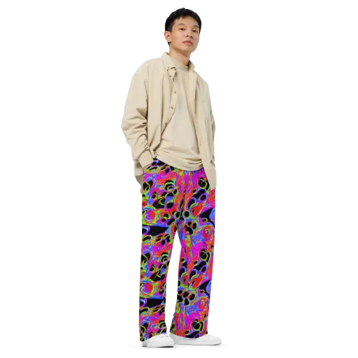 Luminous Abyss on a Wide-Leg Pants