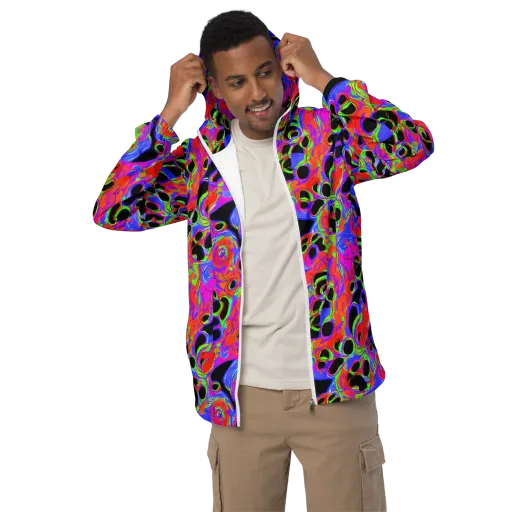 Luminous Abyss on a Men's Windbreaker