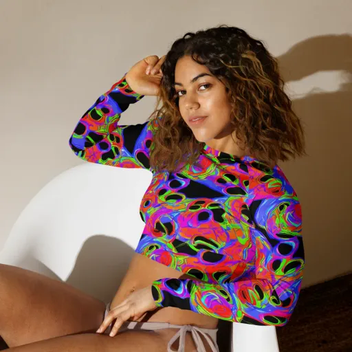 Luminous Abyss on a Long Sleeve Crop Top