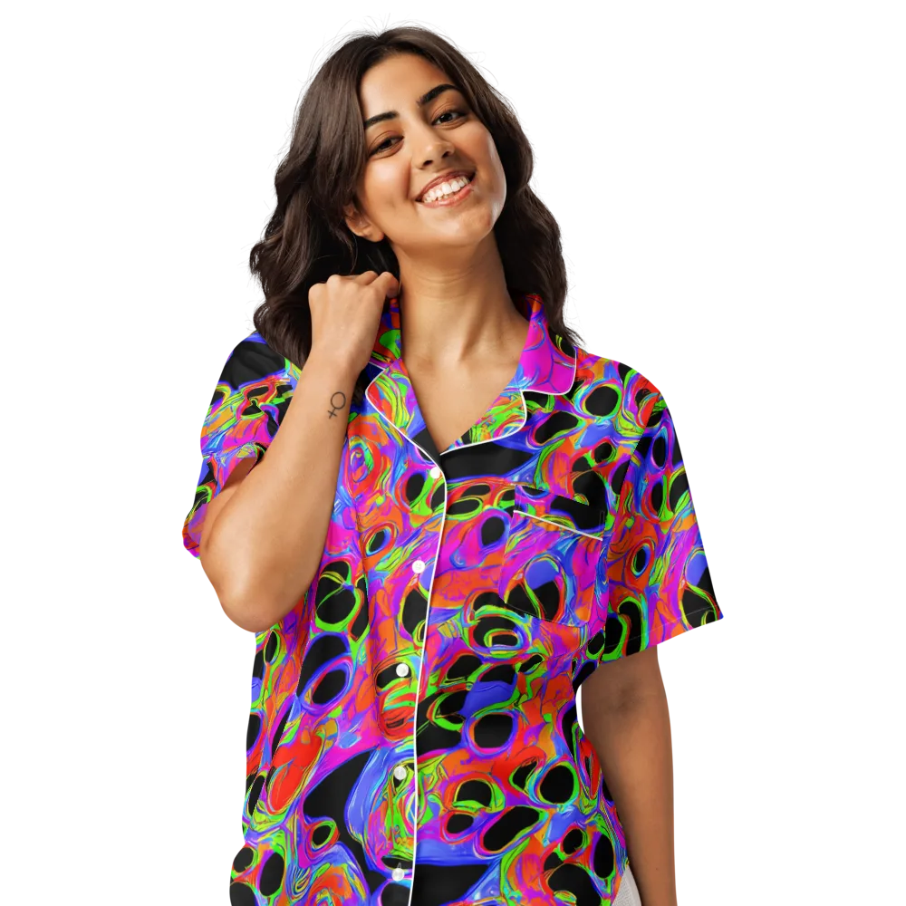 Luminous Abyss on Women's Short Sleeve Pajama Top — Front