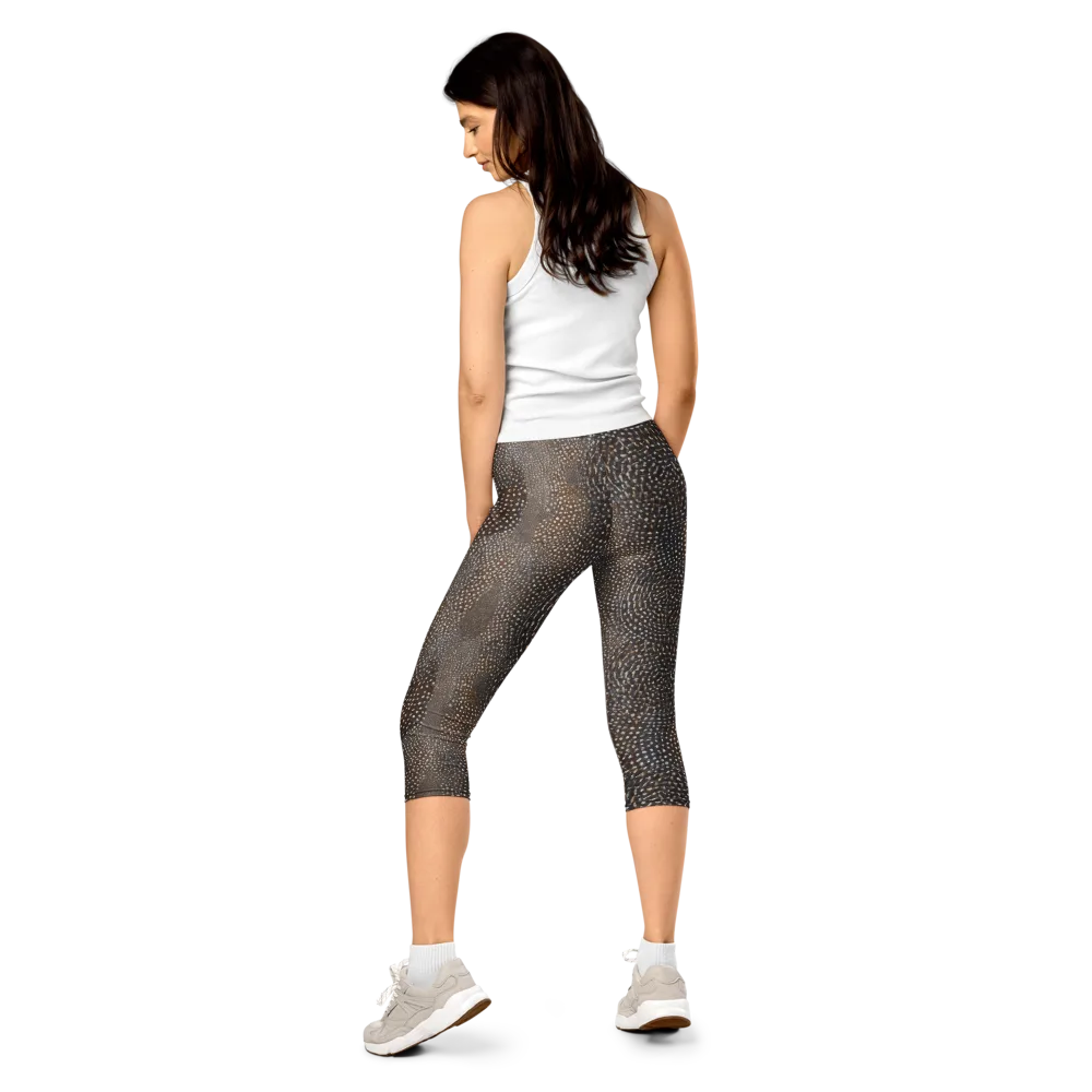Cocoa Constellation on Capri Leggings — Back