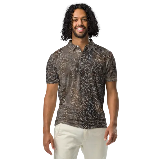 Cocoa Constellation on a Men's Slim Fit Polo Shirt