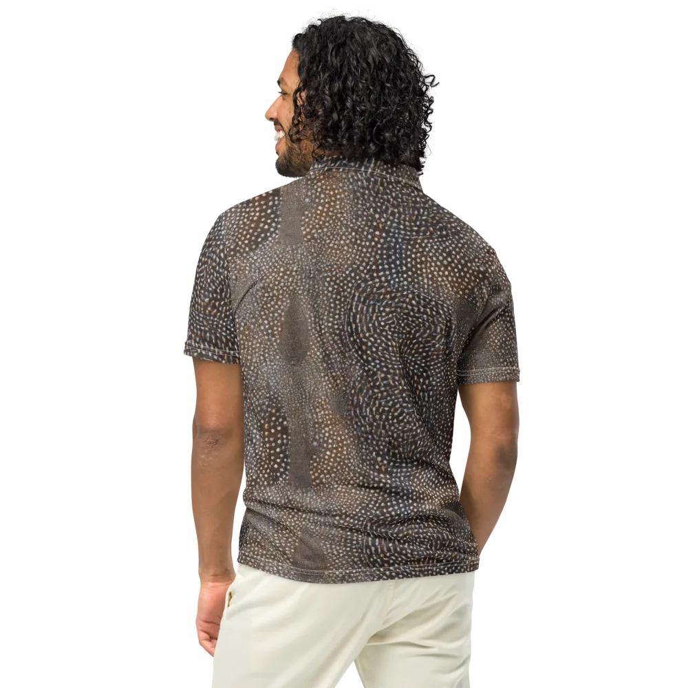 Cocoa Constellation on Men's Slim Fit Polo Shirt — Back