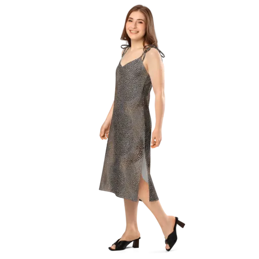 Cocoa Constellation on a Slip Dress
