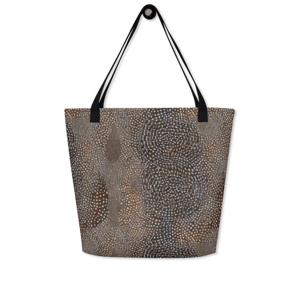 Cocoa Constellation on Large Tote Bag W/ Pocket — Front