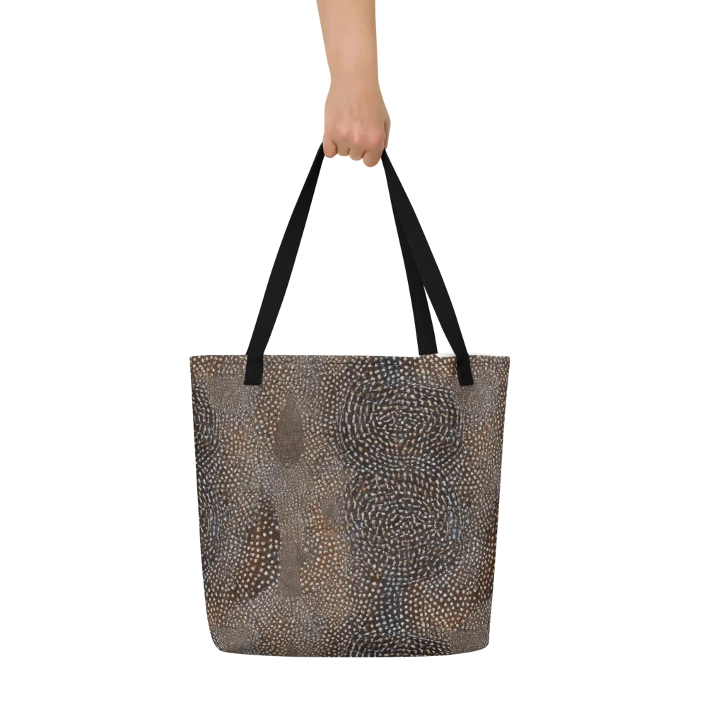 Cocoa Constellation on Large Tote Bag W/ Pocket — Front