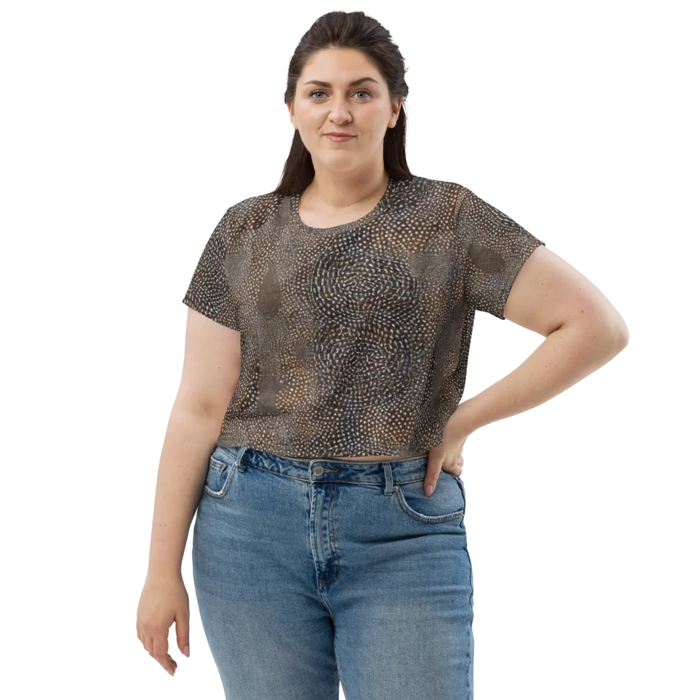 Cocoa Constellation on Crop Tee — Front