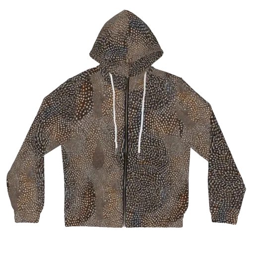 Cocoa Constellation on a Women's Full-Zip Hoodie