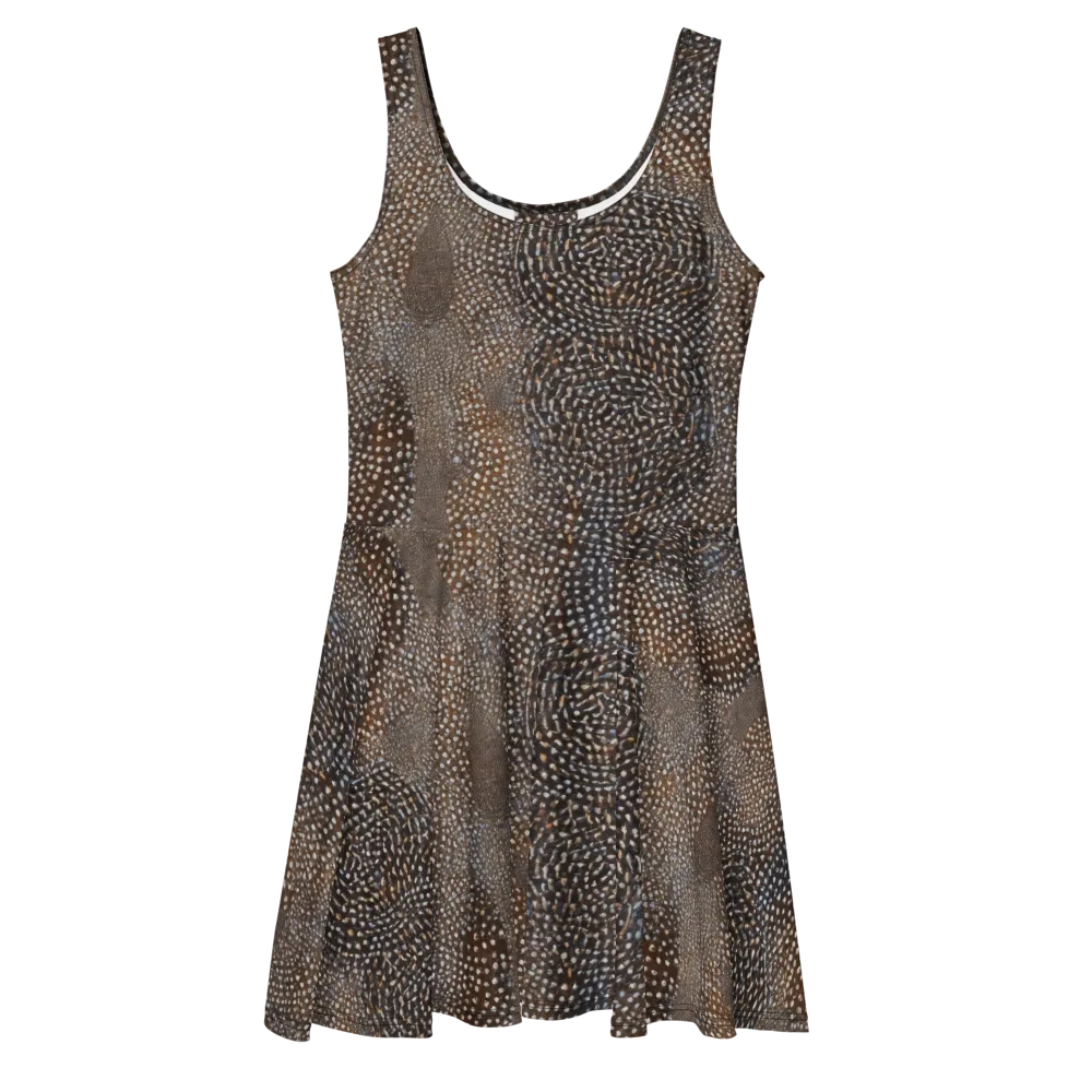 Cocoa Constellation on Skater Dress — Front