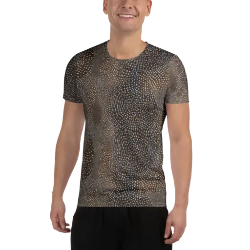 Cocoa Constellation on a Men's Athletic T-Shirt