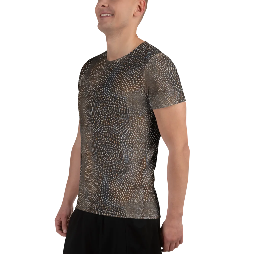 Cocoa Constellation on Men's Athletic T-Shirt — Left