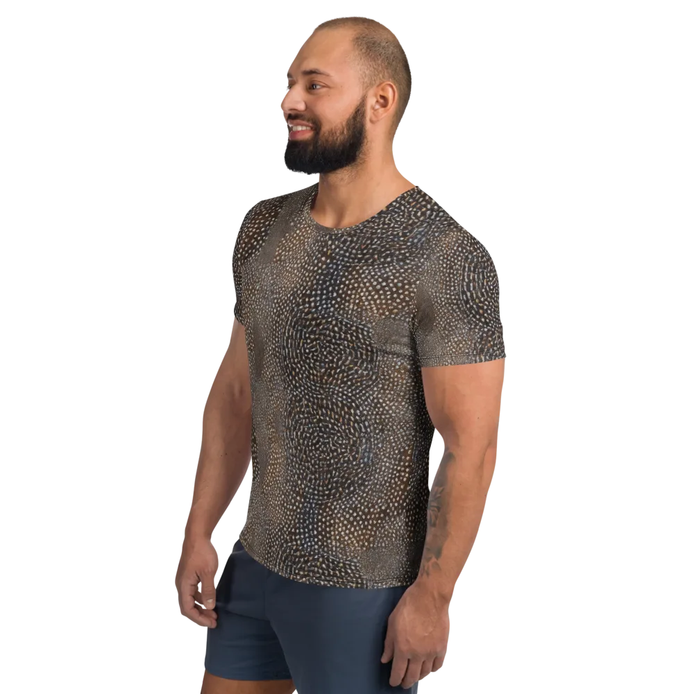 Cocoa Constellation on Men's Athletic T-Shirt — Left