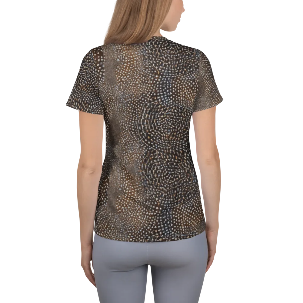 Cocoa Constellation on Women's Athletic T-Shirt — Back