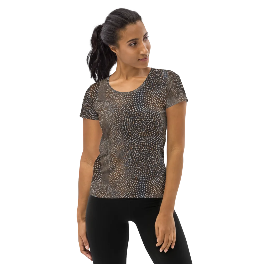 Cocoa Constellation on Women's Athletic T-Shirt — Front