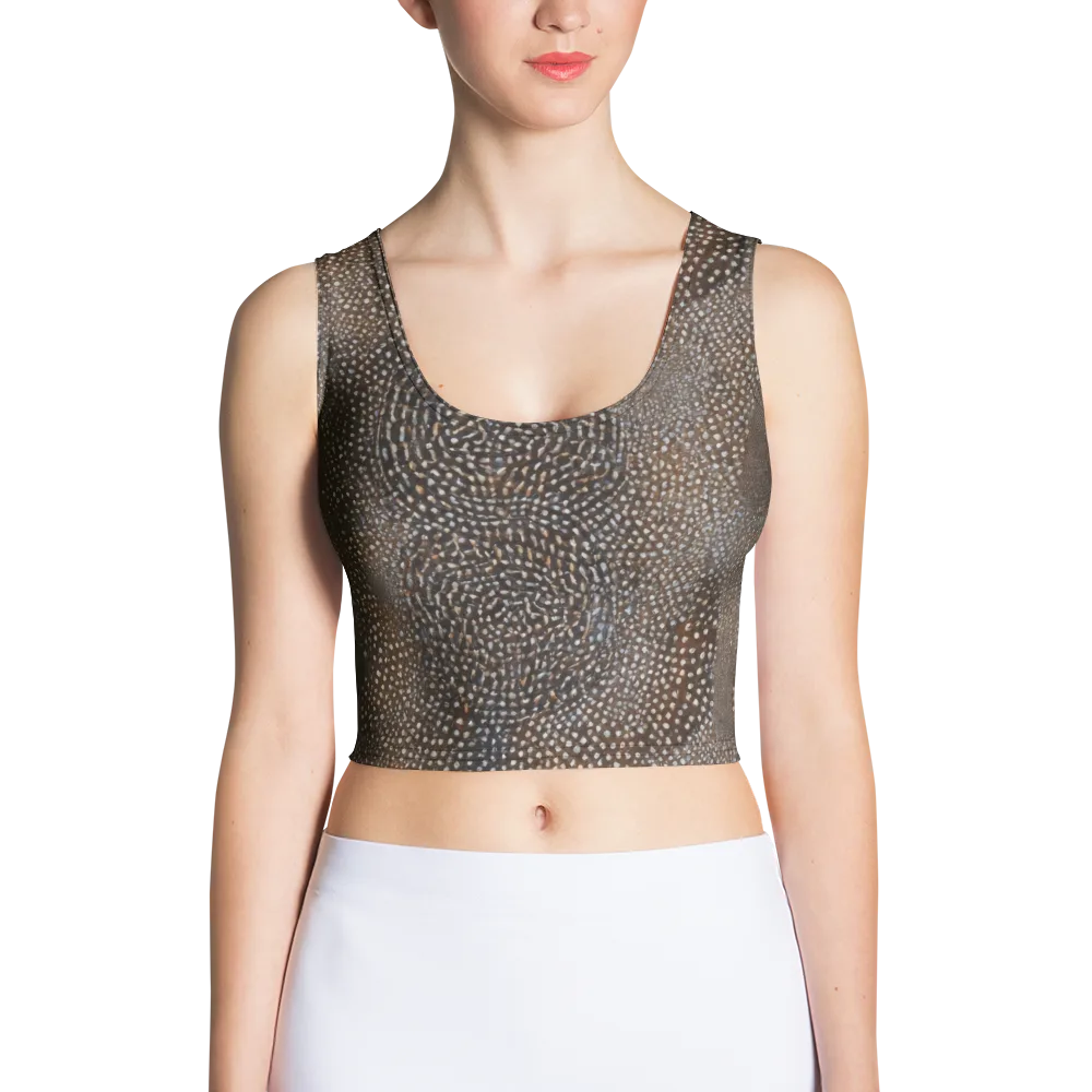 Cocoa Constellation on Crop Top — Front