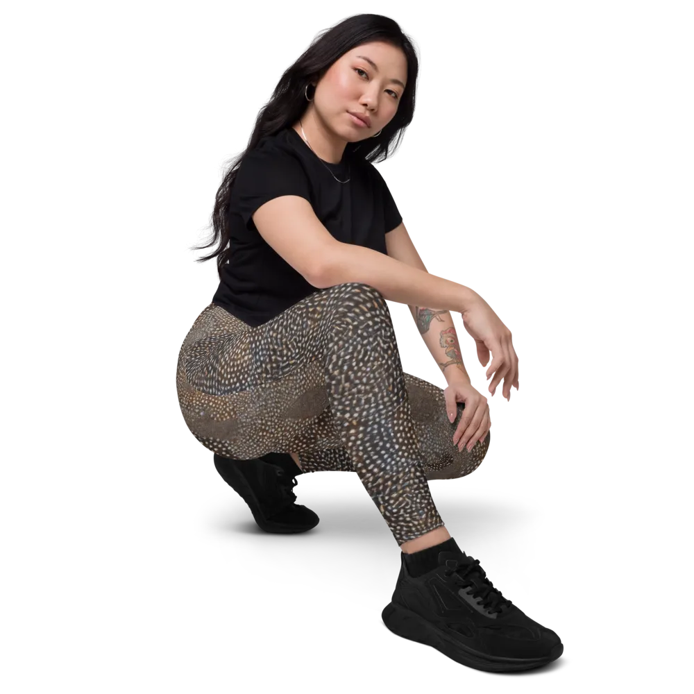 Cocoa Constellation on Leggings with Pockets — Right Front