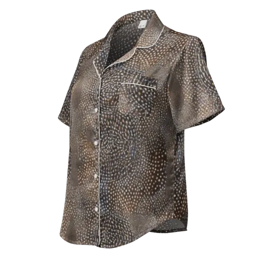 Cocoa Constellation on a Women's Short Sleeve Pajama Top