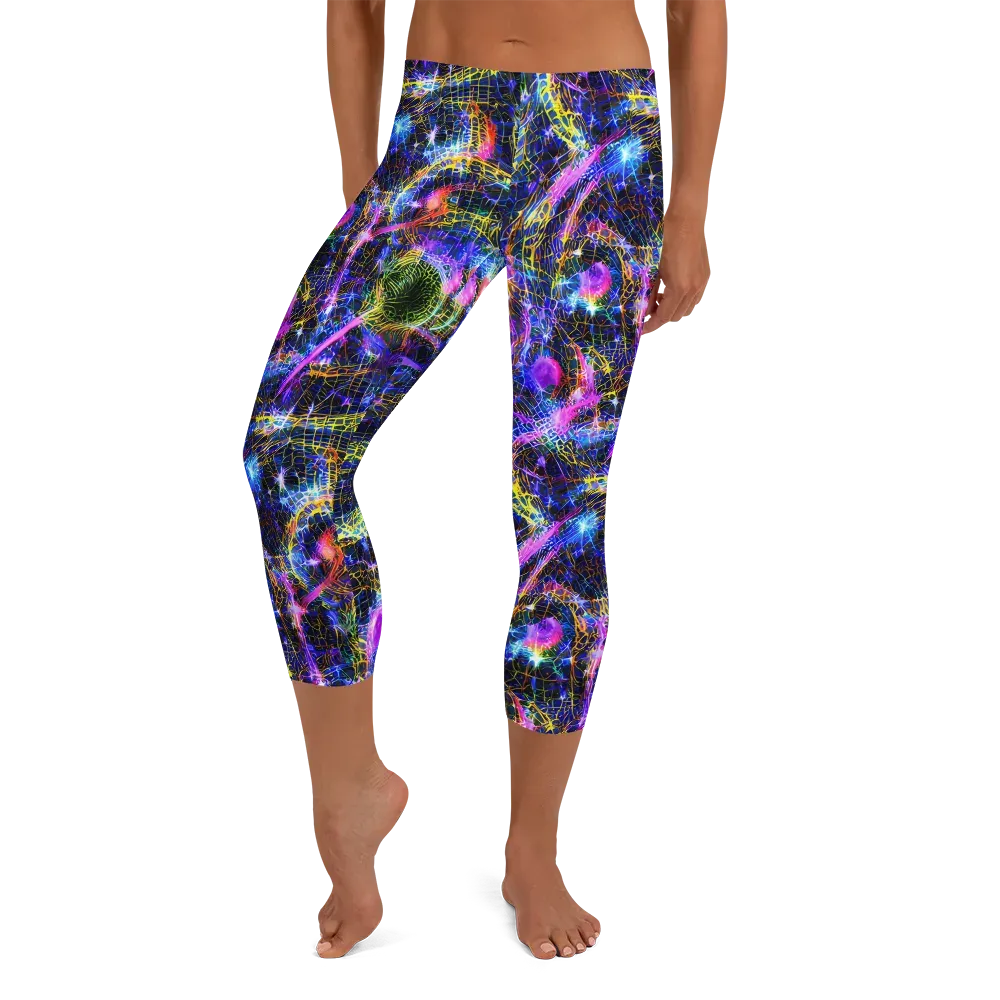 Prismatic Wilds on Capri Leggings — Front