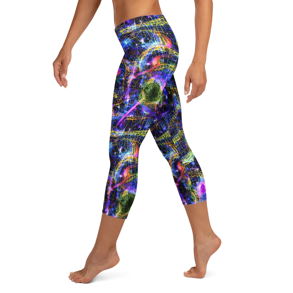 Prismatic Wilds on Capri Leggings — Left