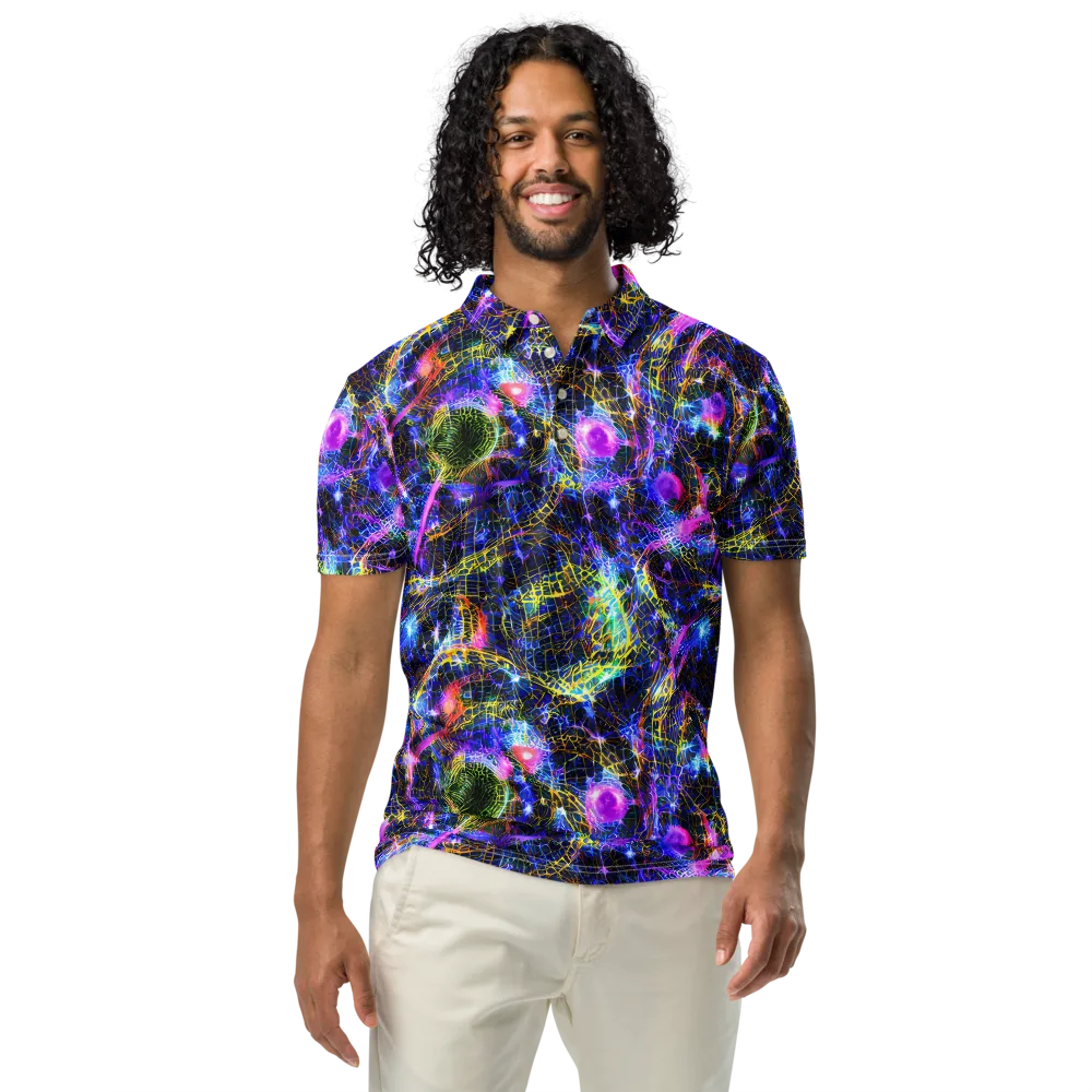 Prismatic Wilds on Men's Slim Fit Polo Shirt — Front