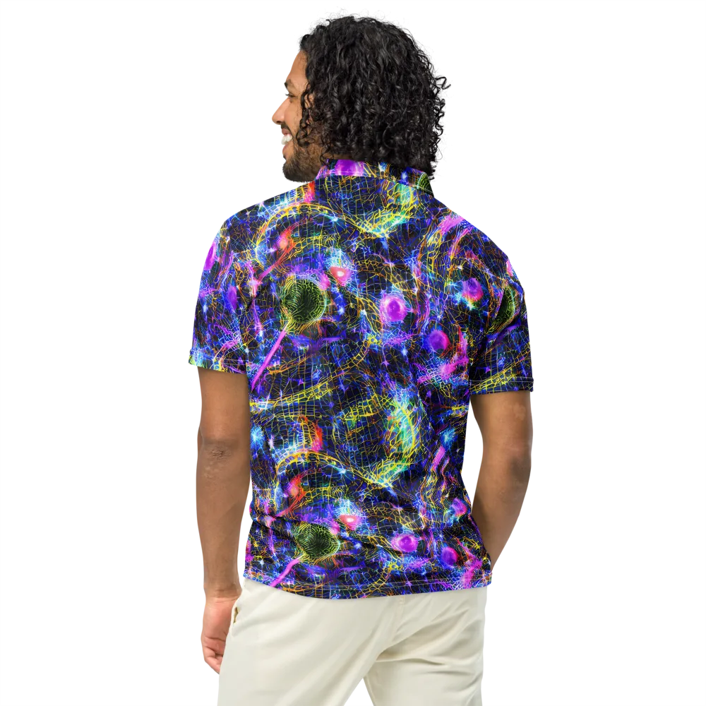 Prismatic Wilds on Men's Slim Fit Polo Shirt — Back