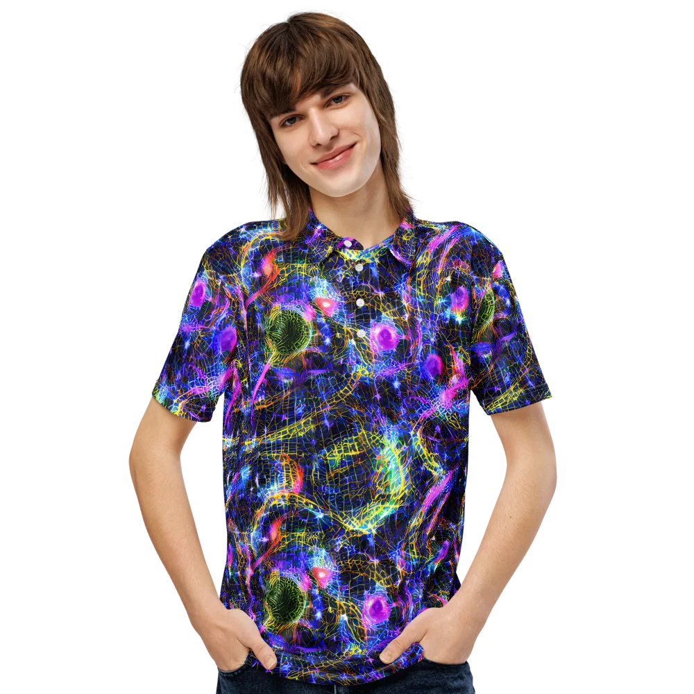Prismatic Wilds on Men's Slim Fit Polo Shirt — Front